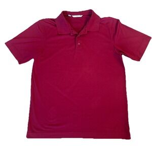 Cutter & Buck Golf‎ Polo Shirt Men's Large Red Stripe Signature Casual Collared